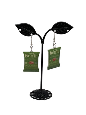 Jalapeño chip earrings