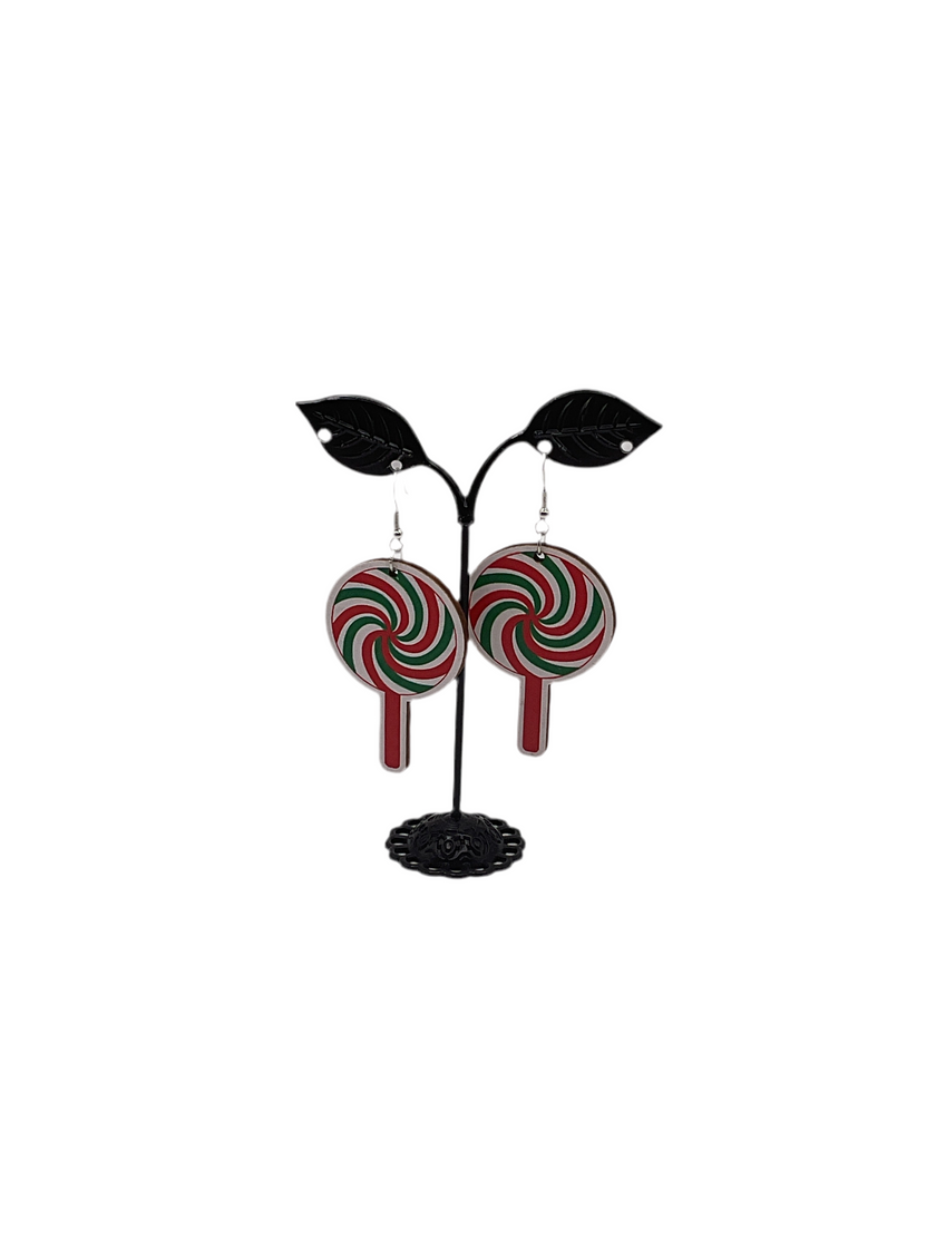 Christmas Lollipop Earrings