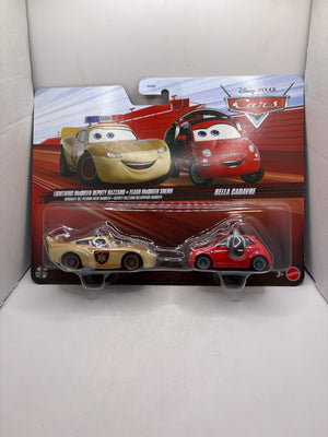 Disney Pixar Cars Lightning McQueen Deputy Hazard Bella Cadavre Diecast multi color
