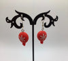 Snowflake Red Bulb Earrings