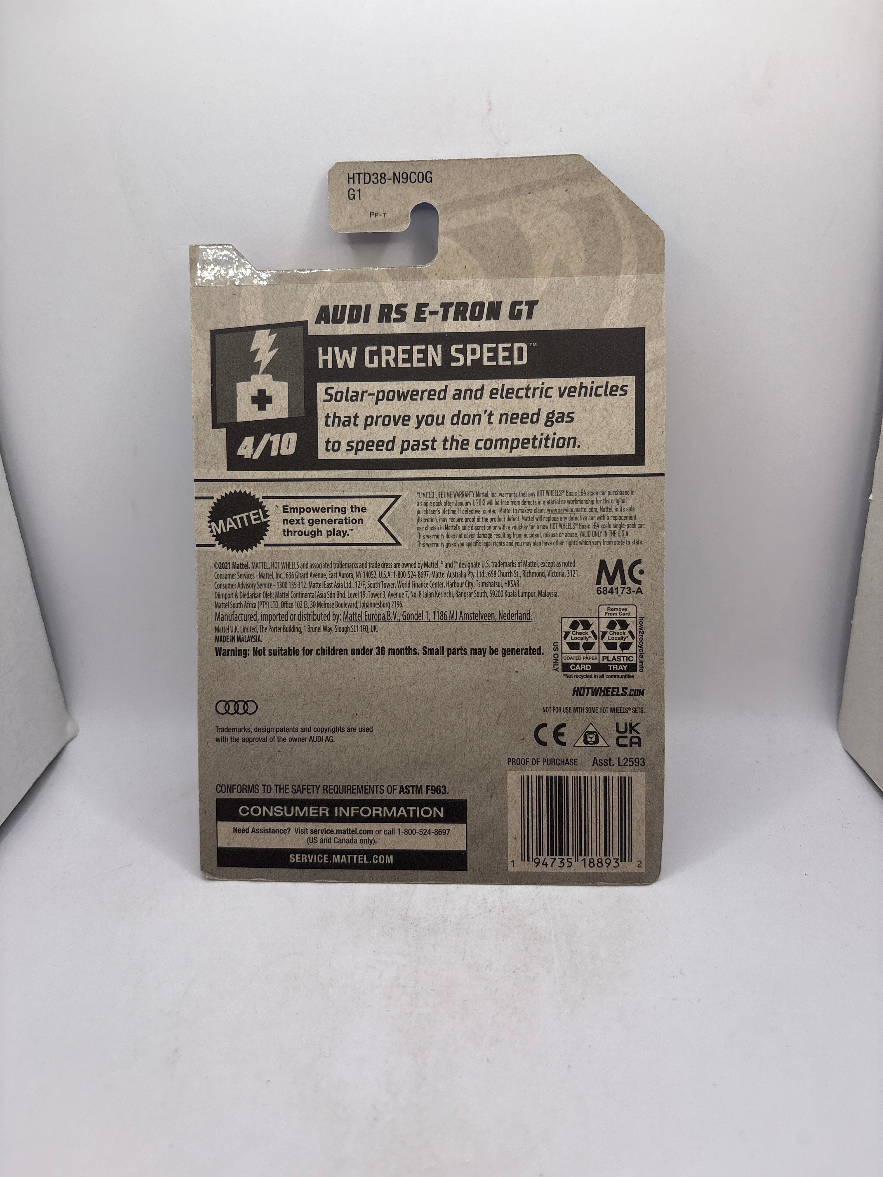 Hot Wheels Audi RS E-Tron GT Diecast