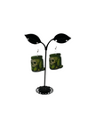 Pickle skull earrings