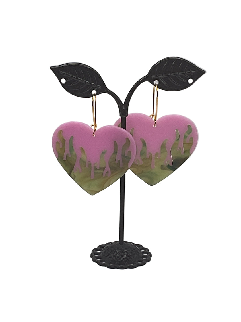 Flaming Heart Earrings