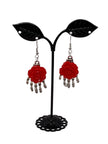 Skeleton Hand with Flower Earrings