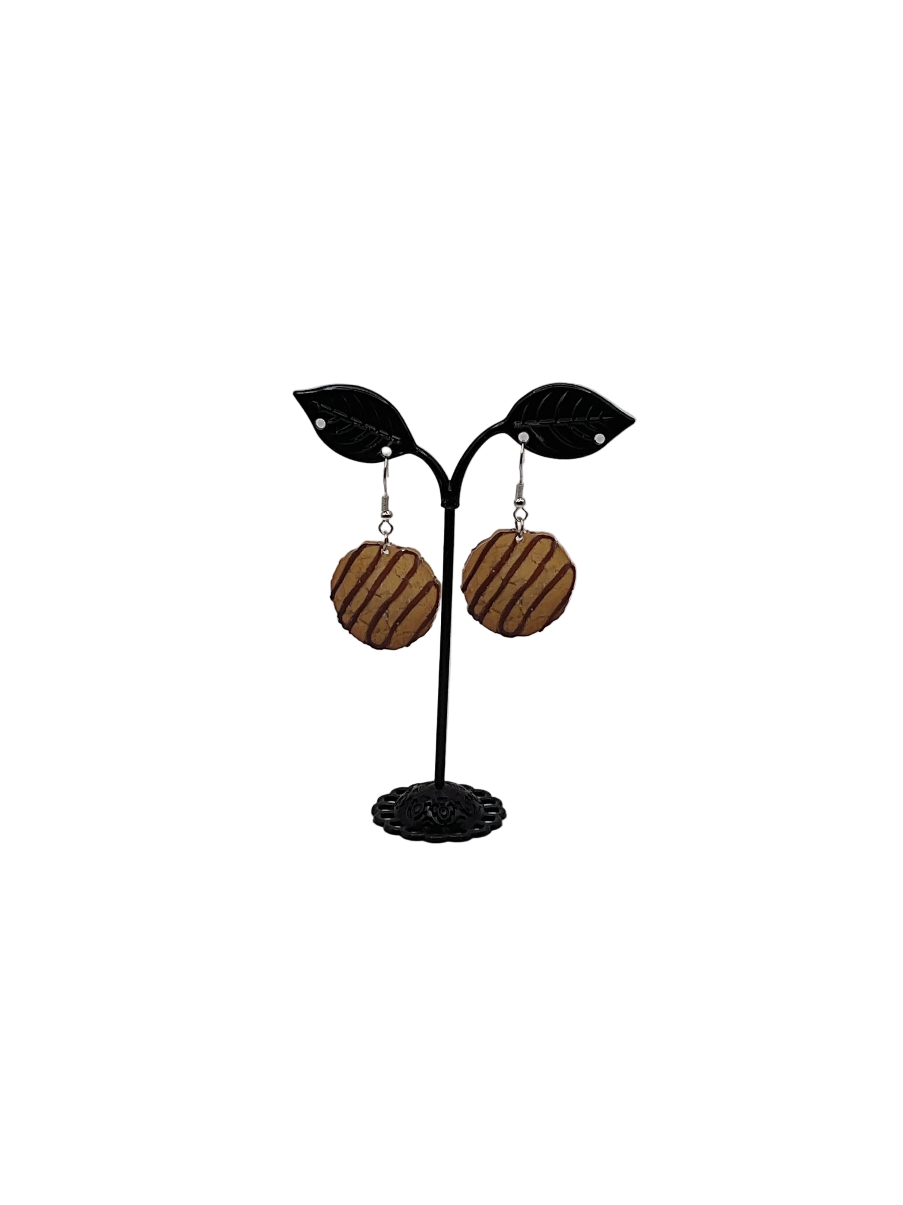 Fudge Striped Cookie Earrings