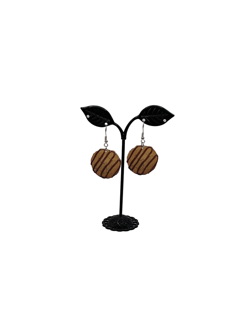 Fudge Striped Cookie Earrings