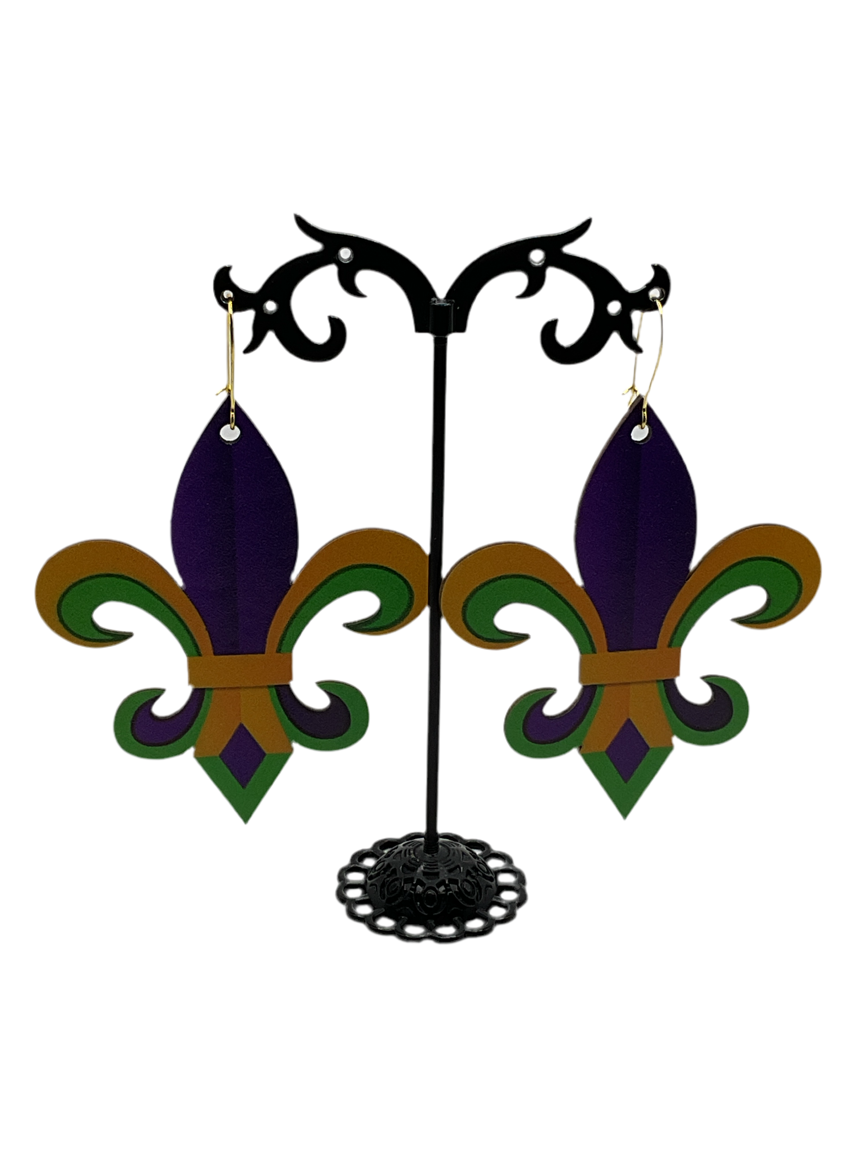 Mardi Gras earrings