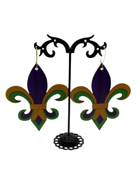 Mardi Gras earrings