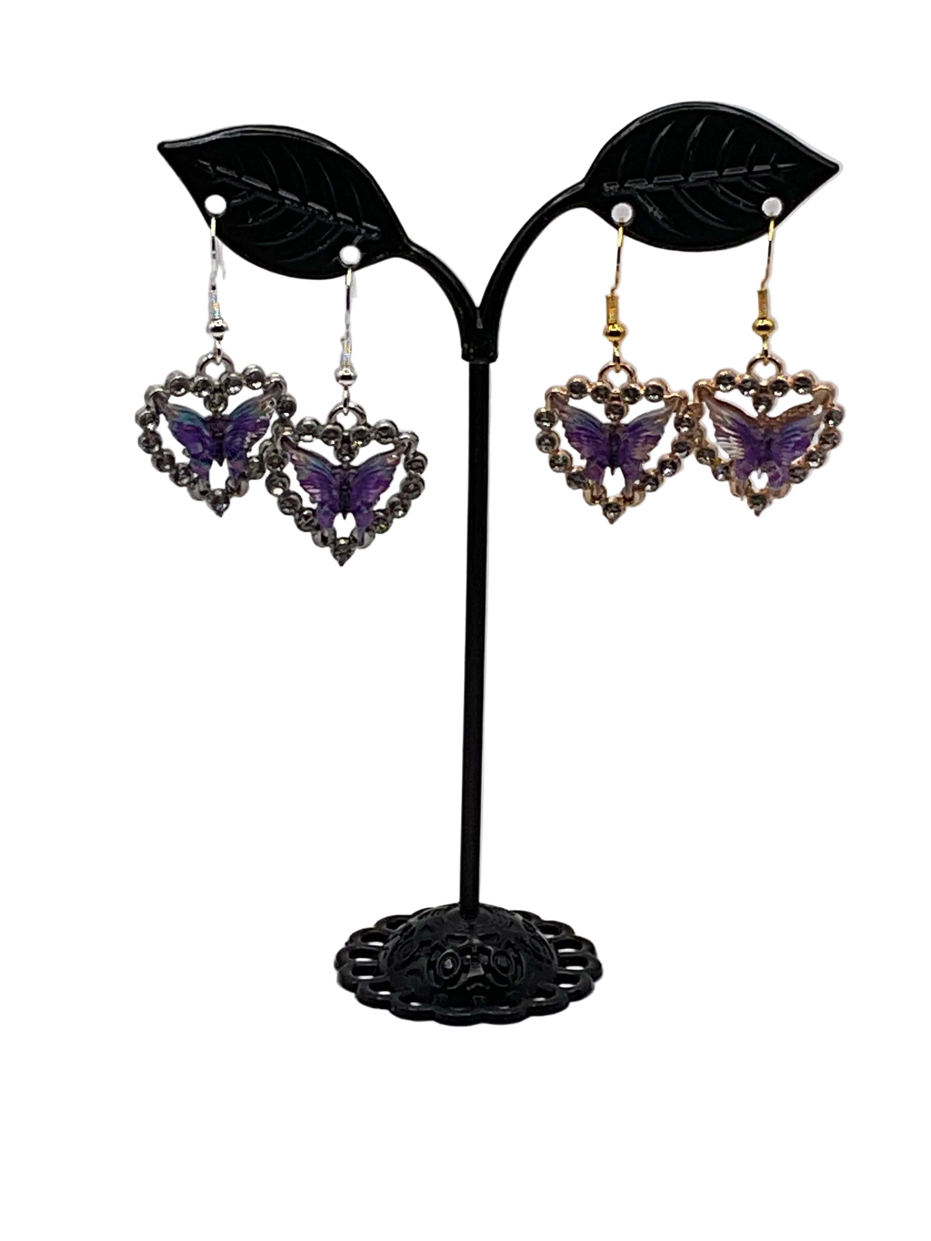 Butterfly Heart Earrings