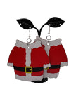 Large Wooden Christmas Earrings