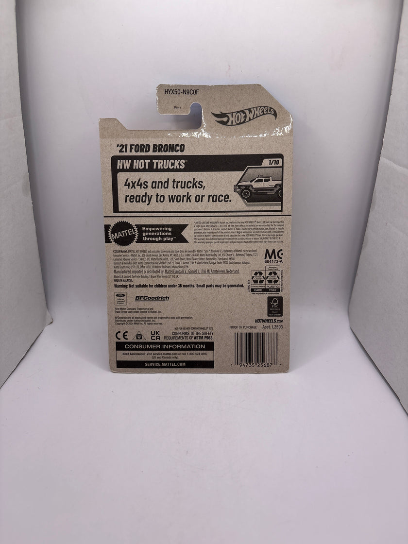 Hot Wheels 21 Ford Bronco Diecast