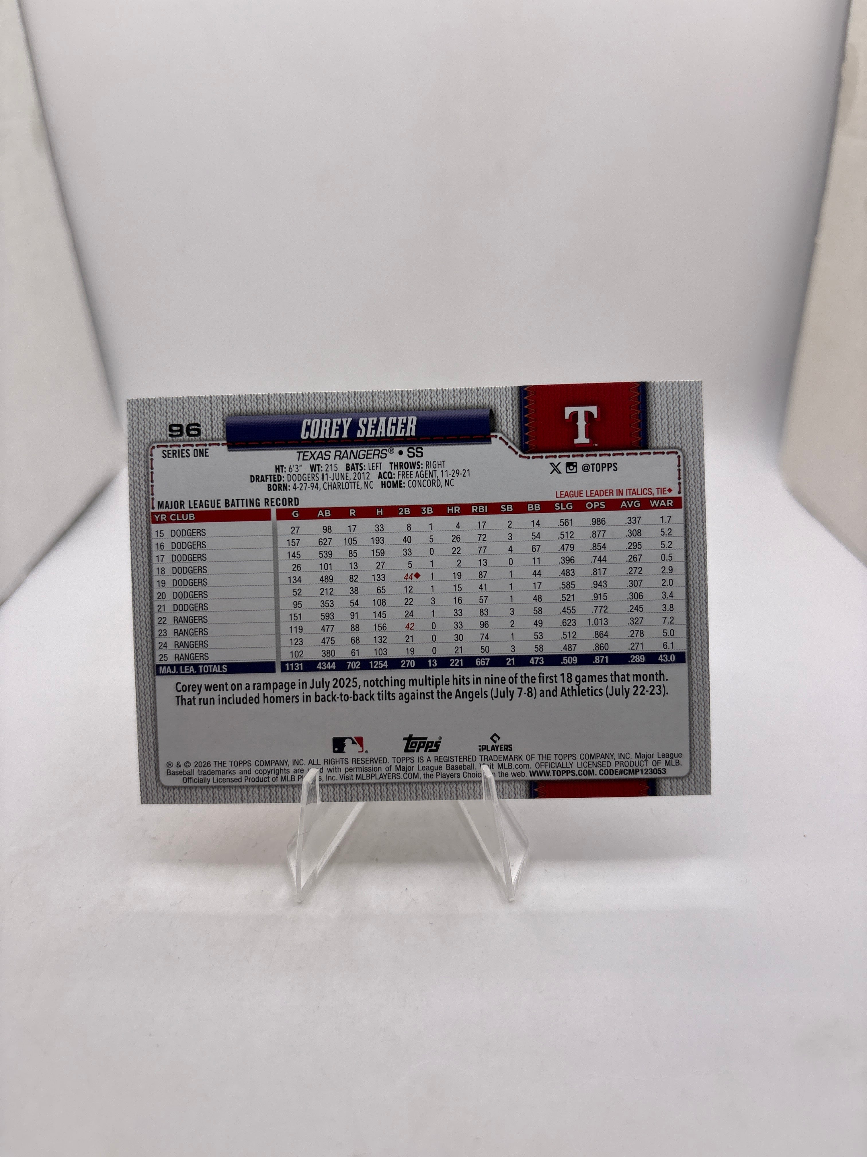 Topps Corey Seager
