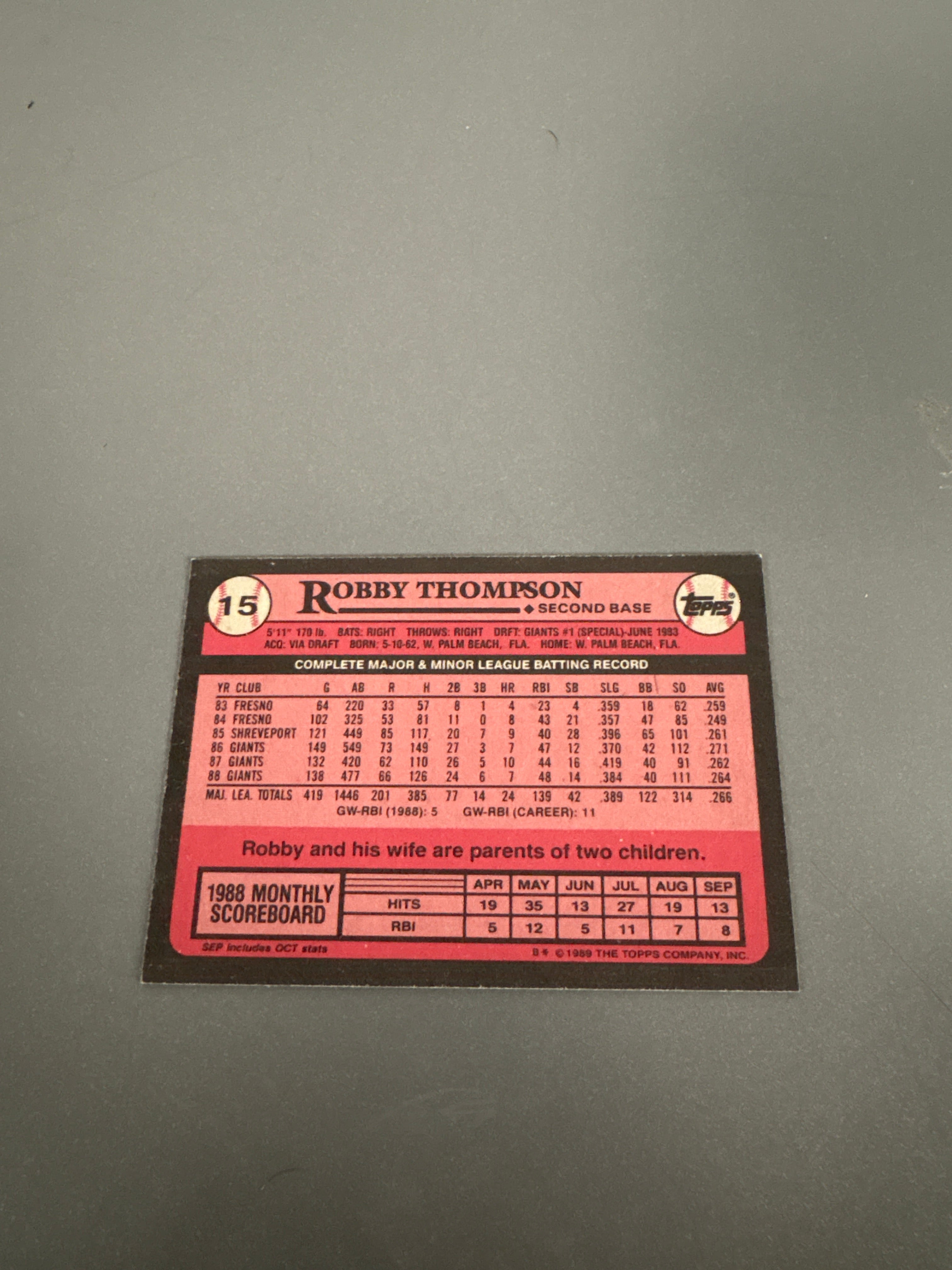 Topps Robby Thompson