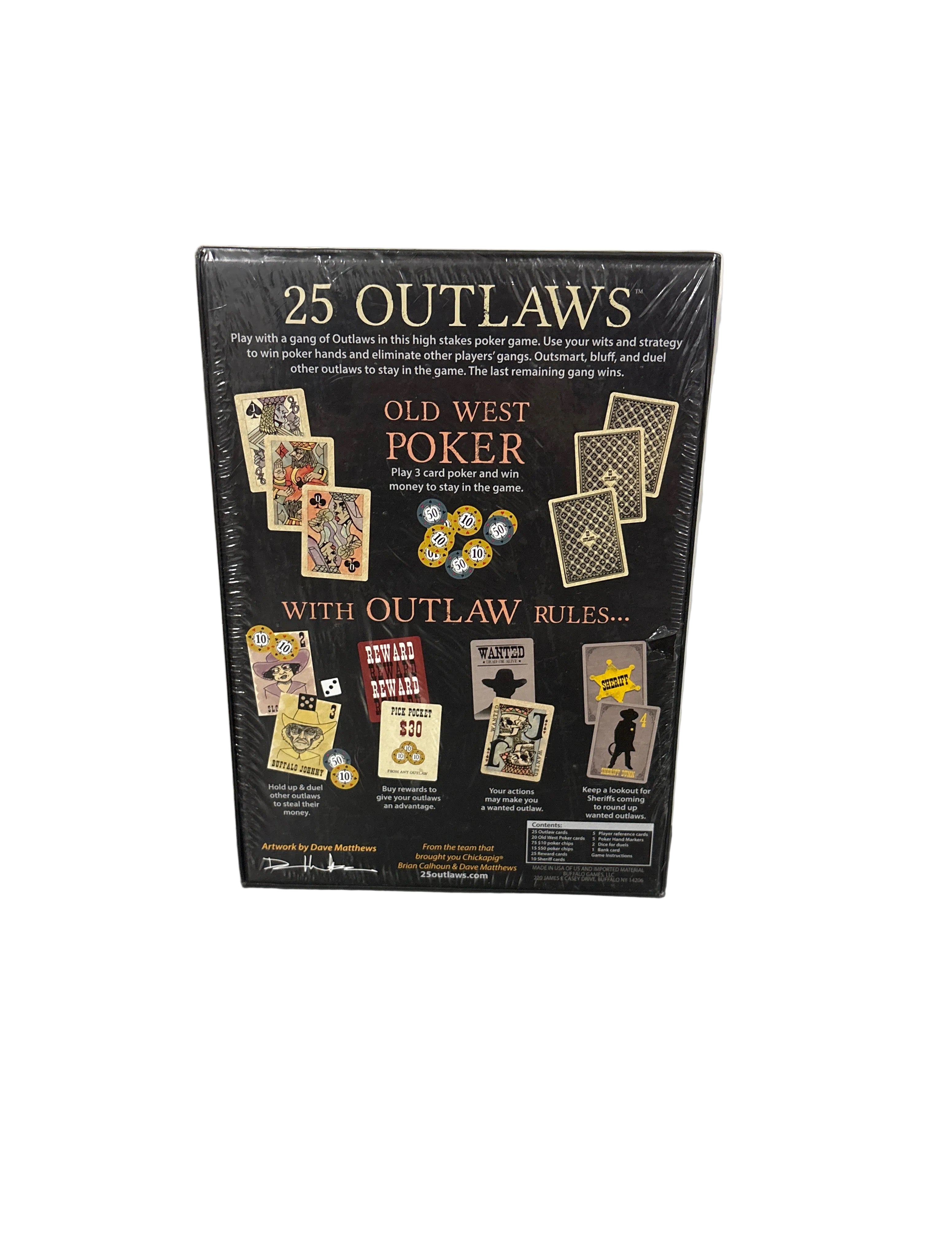 Buffalo Games 25 Outlaws Game Sealed