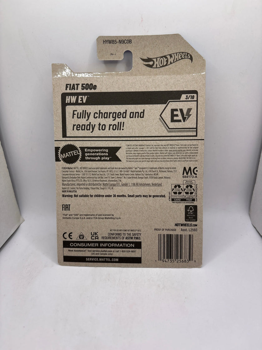 Hot Wheels Fiat 500e Diecast