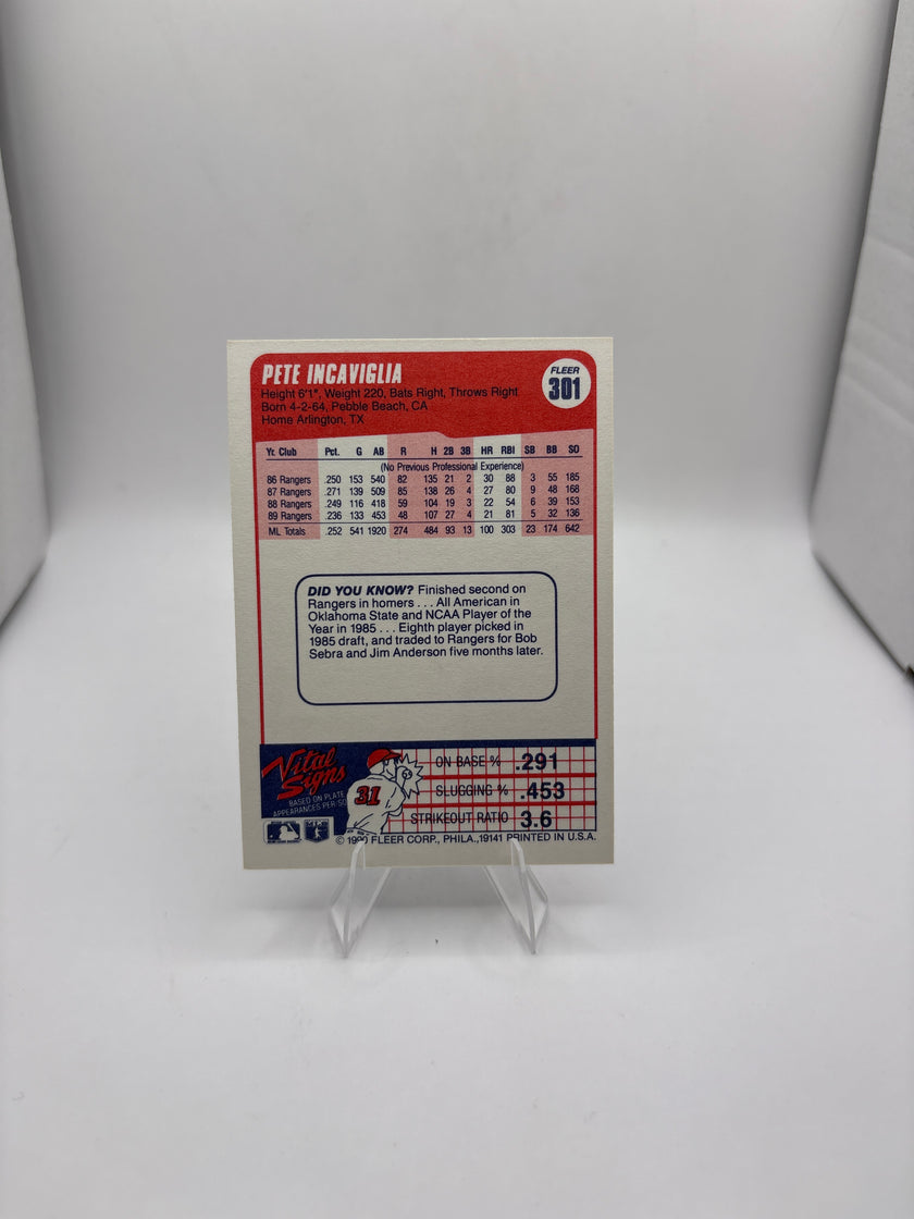 Fleer Pete Incaviglia