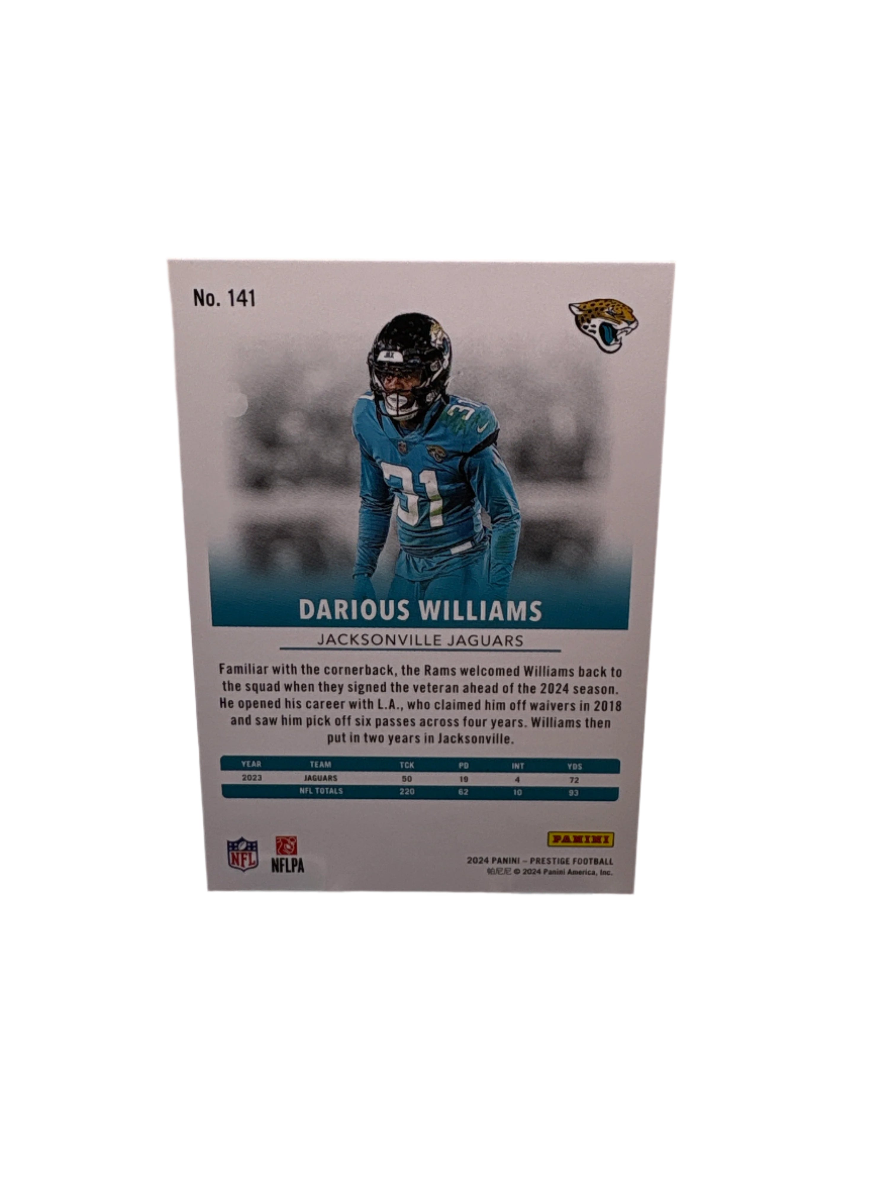 Panini Prestige Darious Williams