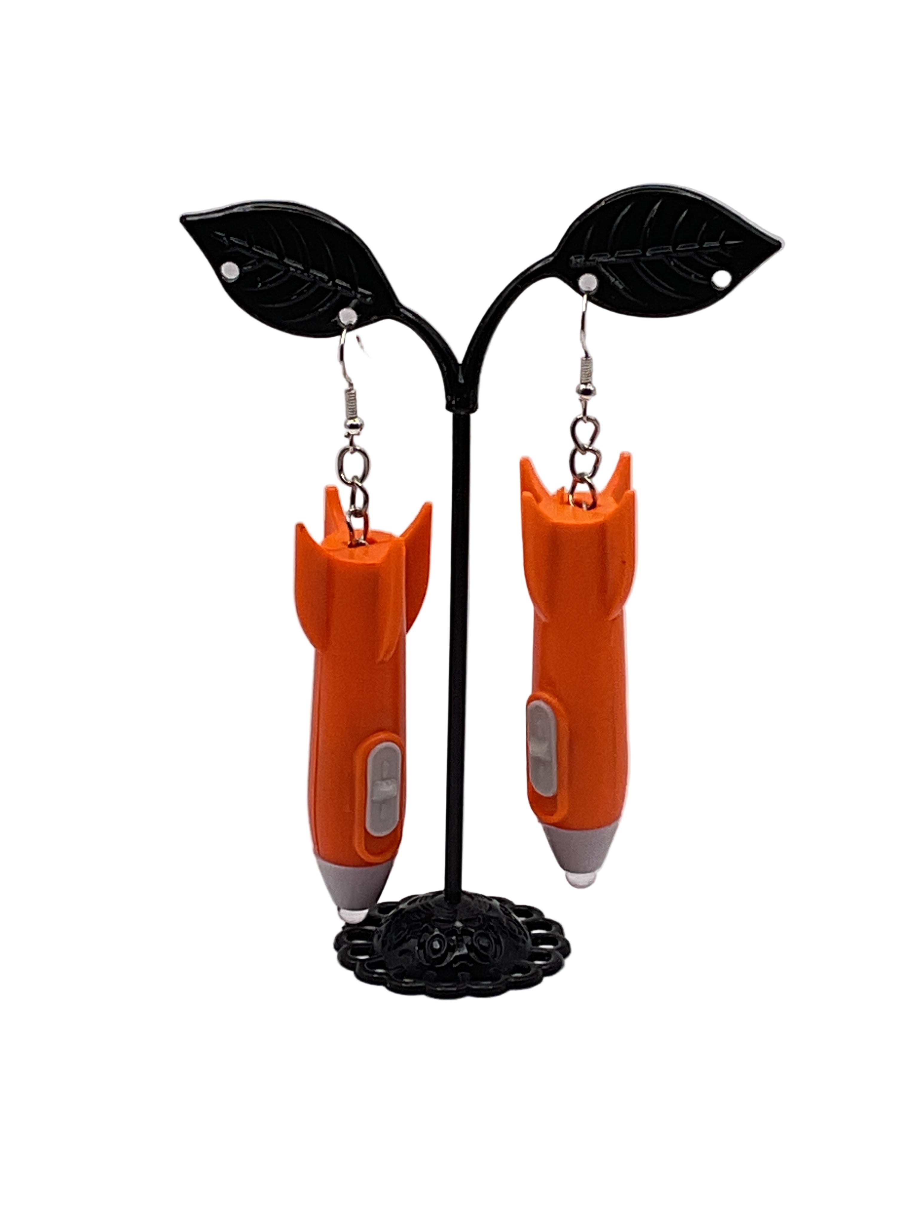 Rocket Flash Light Earrings