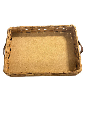 Pyrex Wicker Server Basket Tray brown