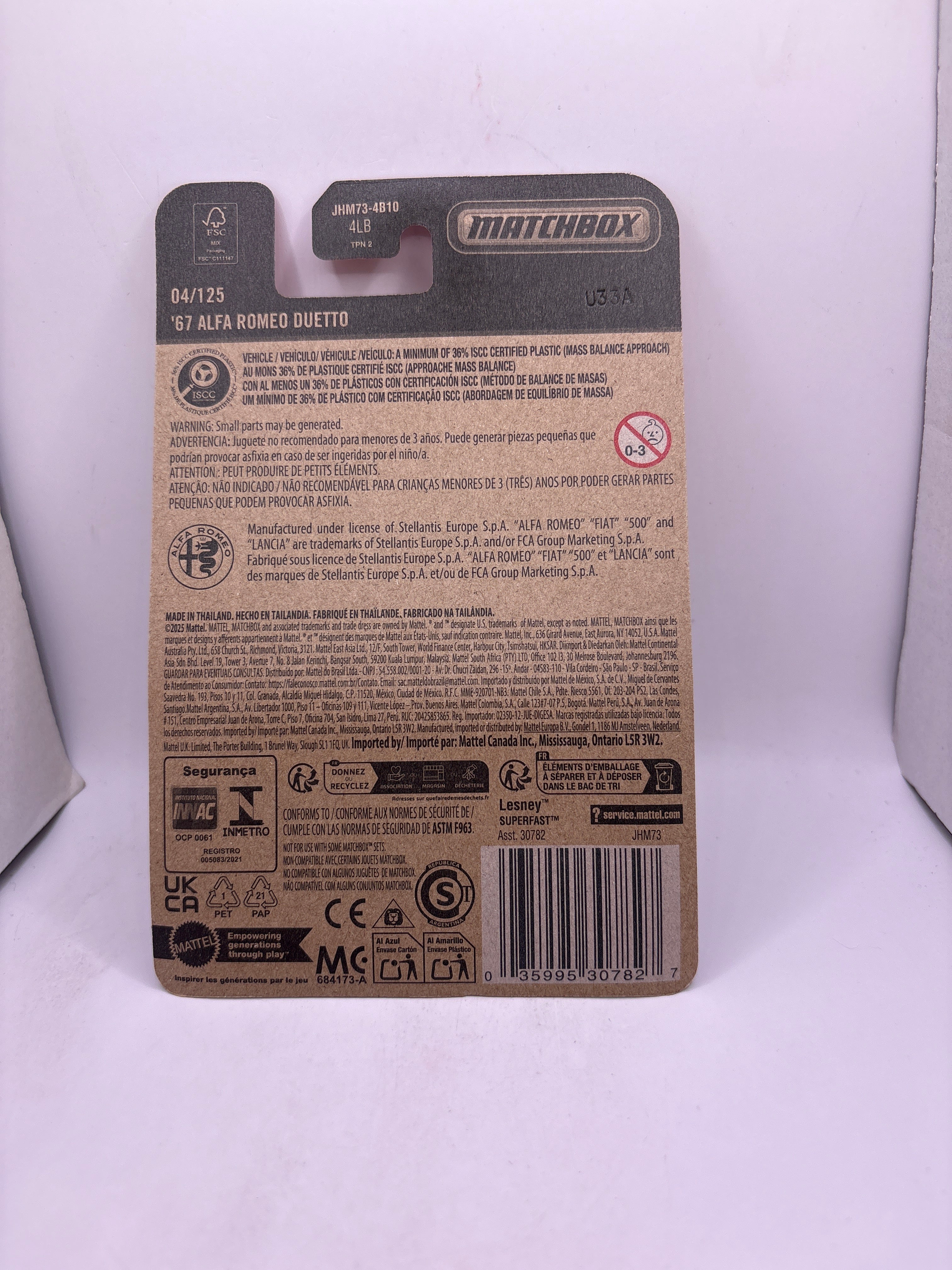 Matchbox 67 Alfa Romeo Duetto Diecast