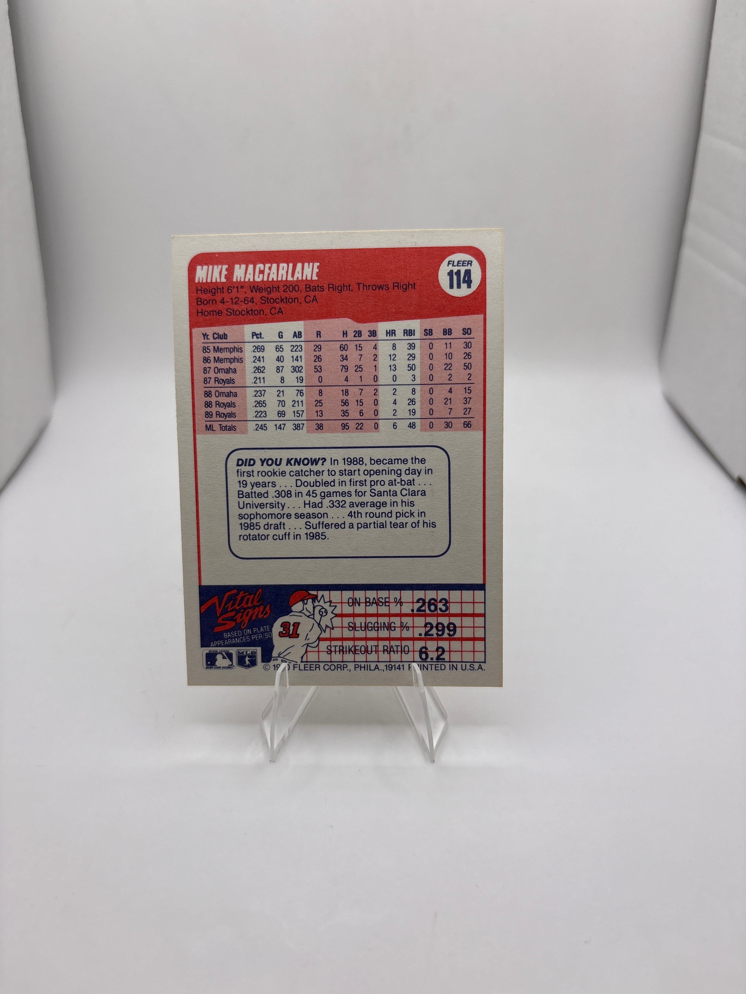 Fleer Mike Macfarlane