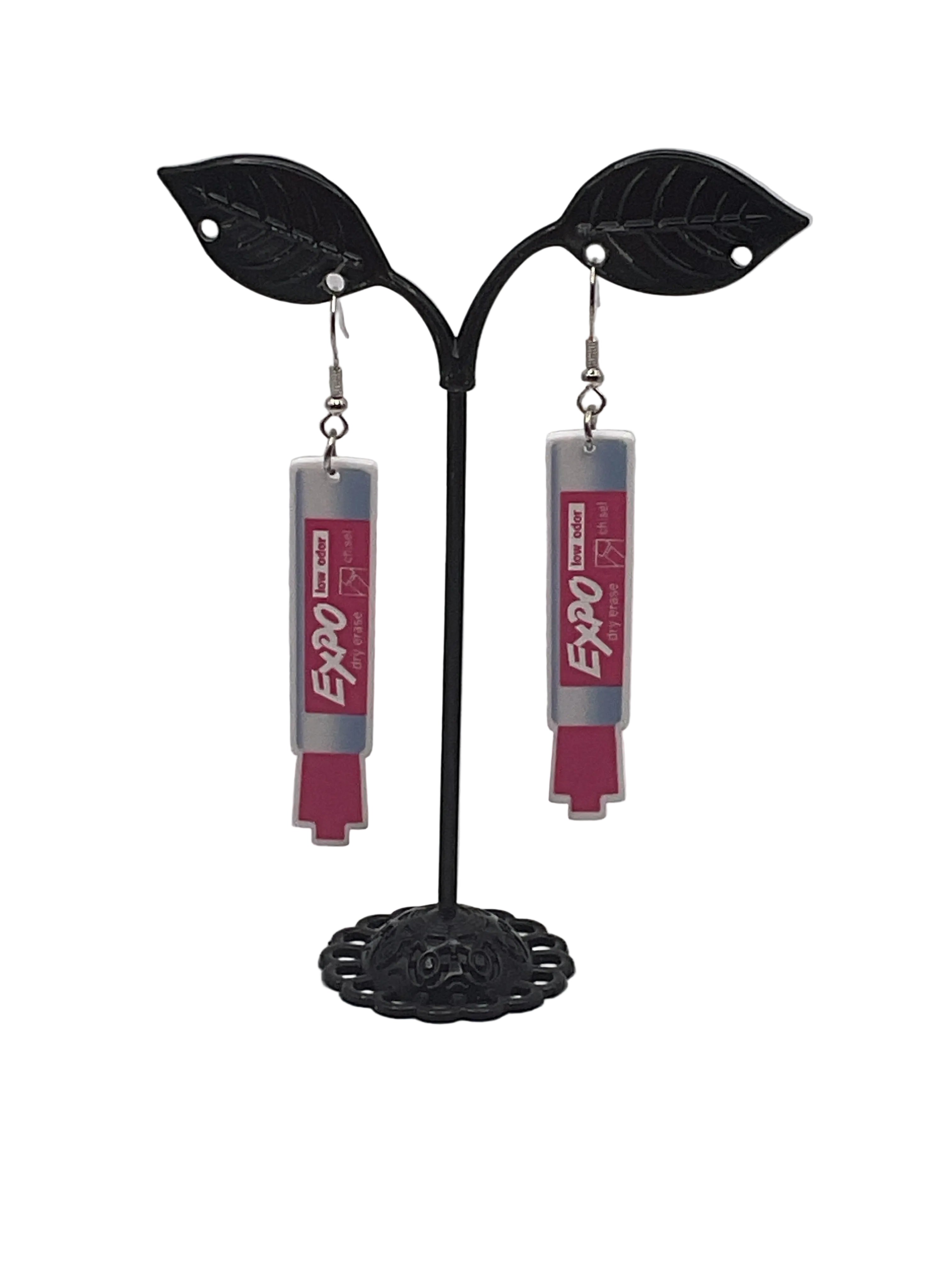 Expo marker earrings