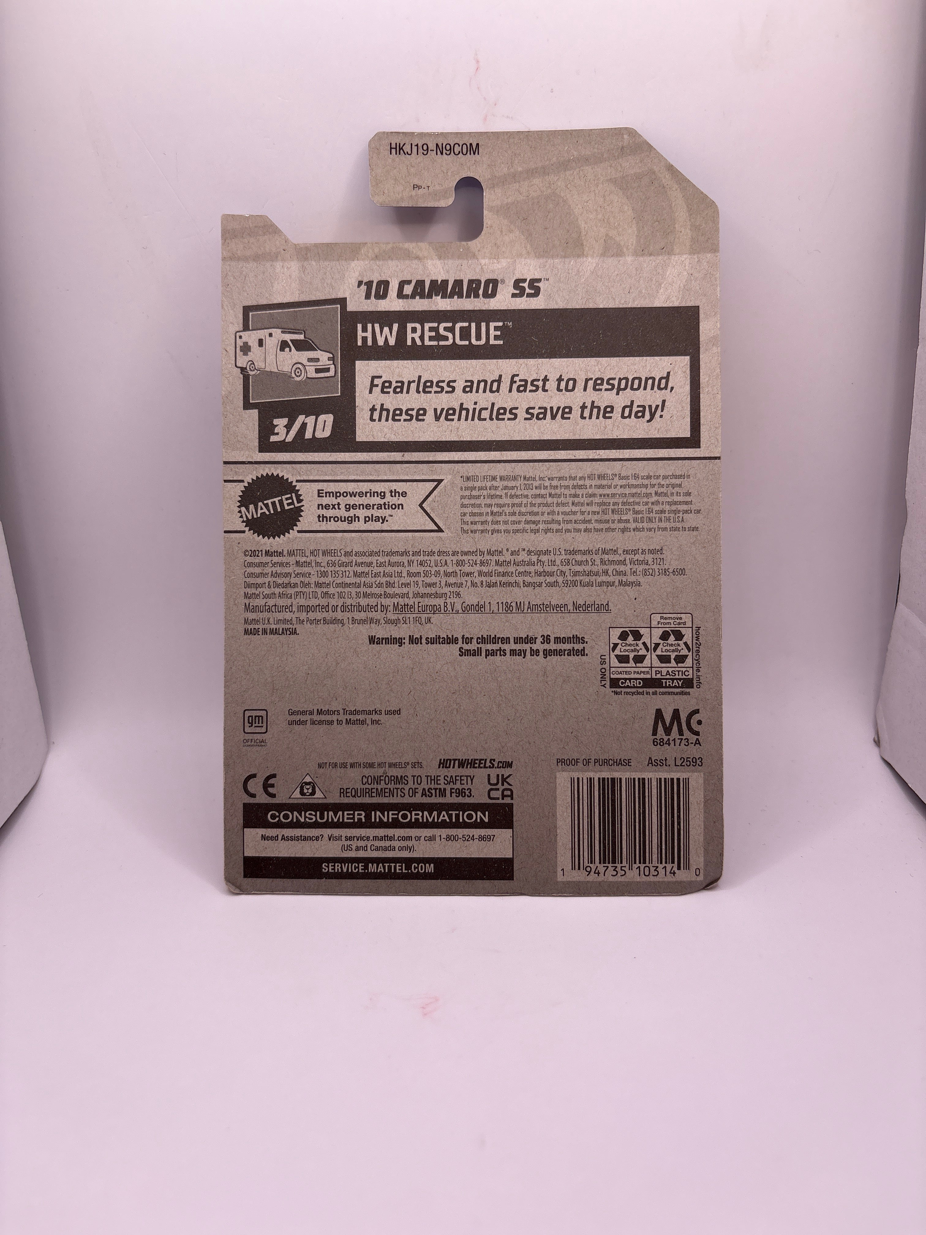 Hot Wheels 10 Camaro SS Diecast