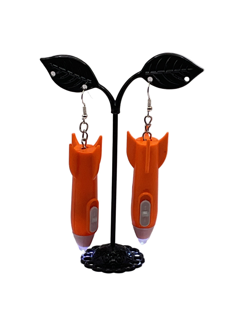 Rocket Flash Light Earrings