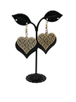Black and Gold Layered Earrings