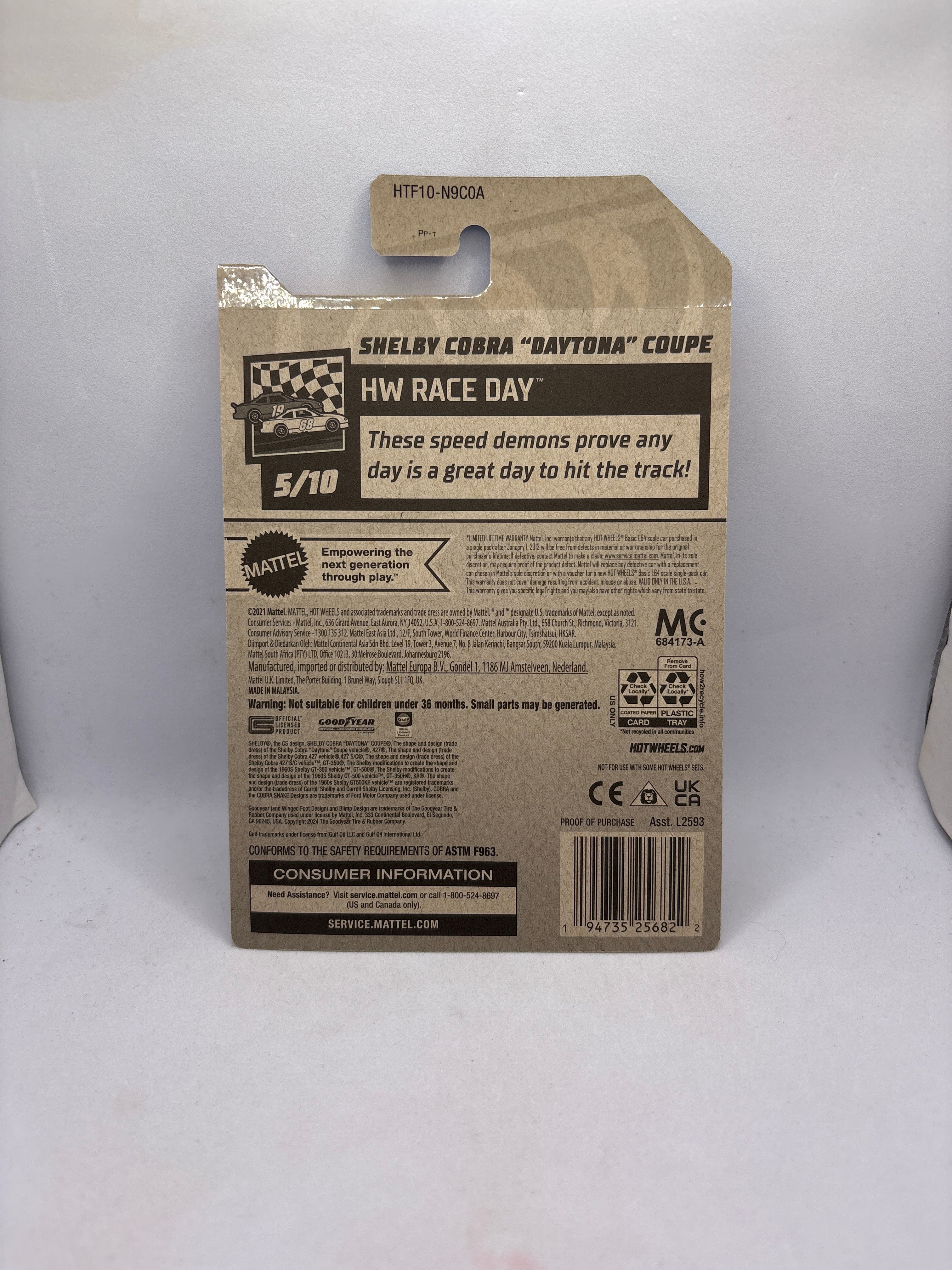 Hot Wheels Shelby Cobra Daytona Coupe Diecast