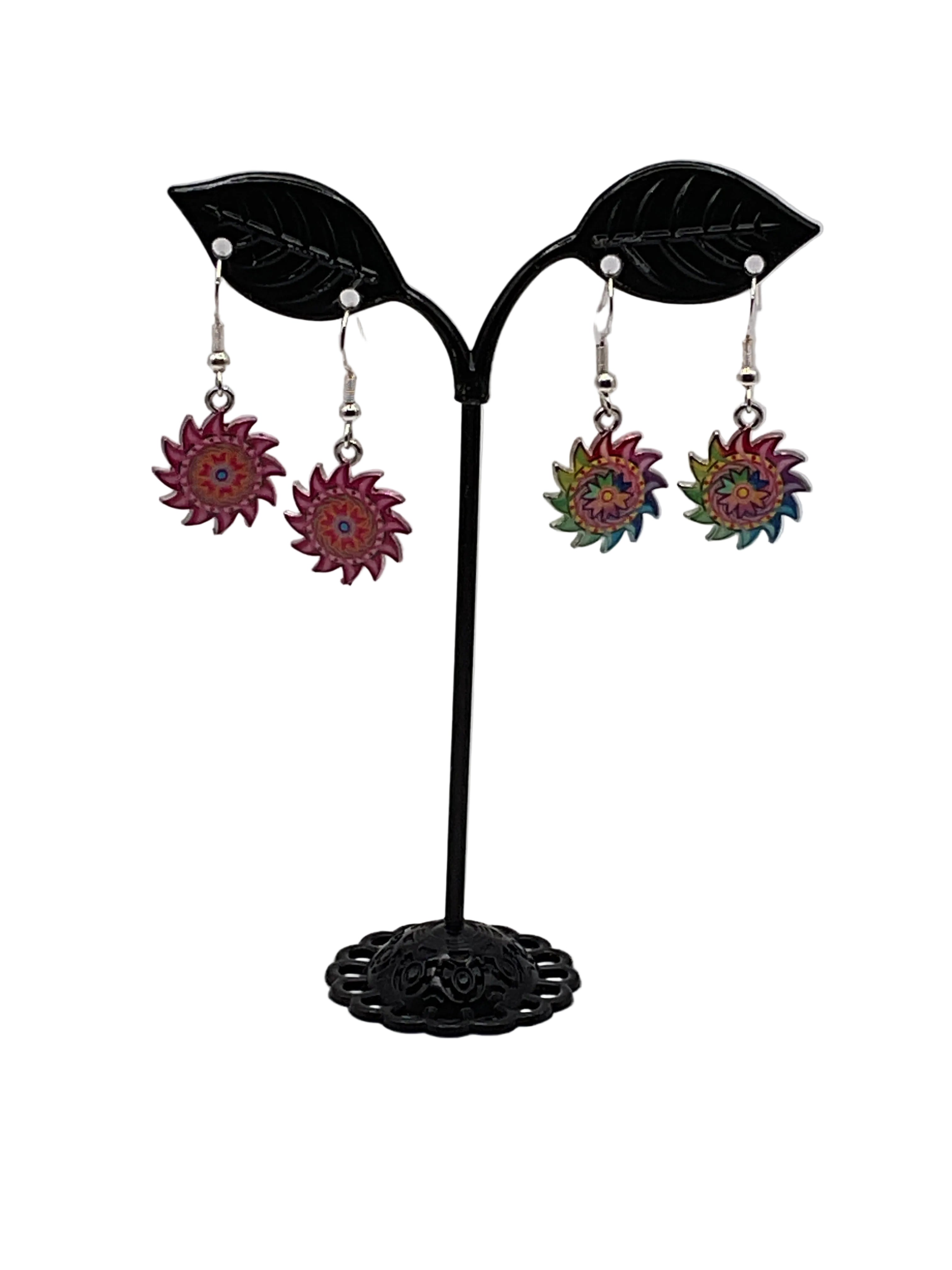 Colorful Gear Earrings