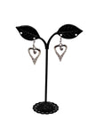 Silver heart earrings