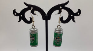 Heineken beer can earrings