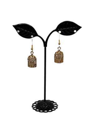 Bird cage earrings
