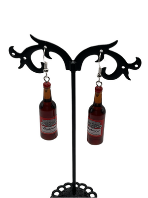 Budweiser Bottle Earrings