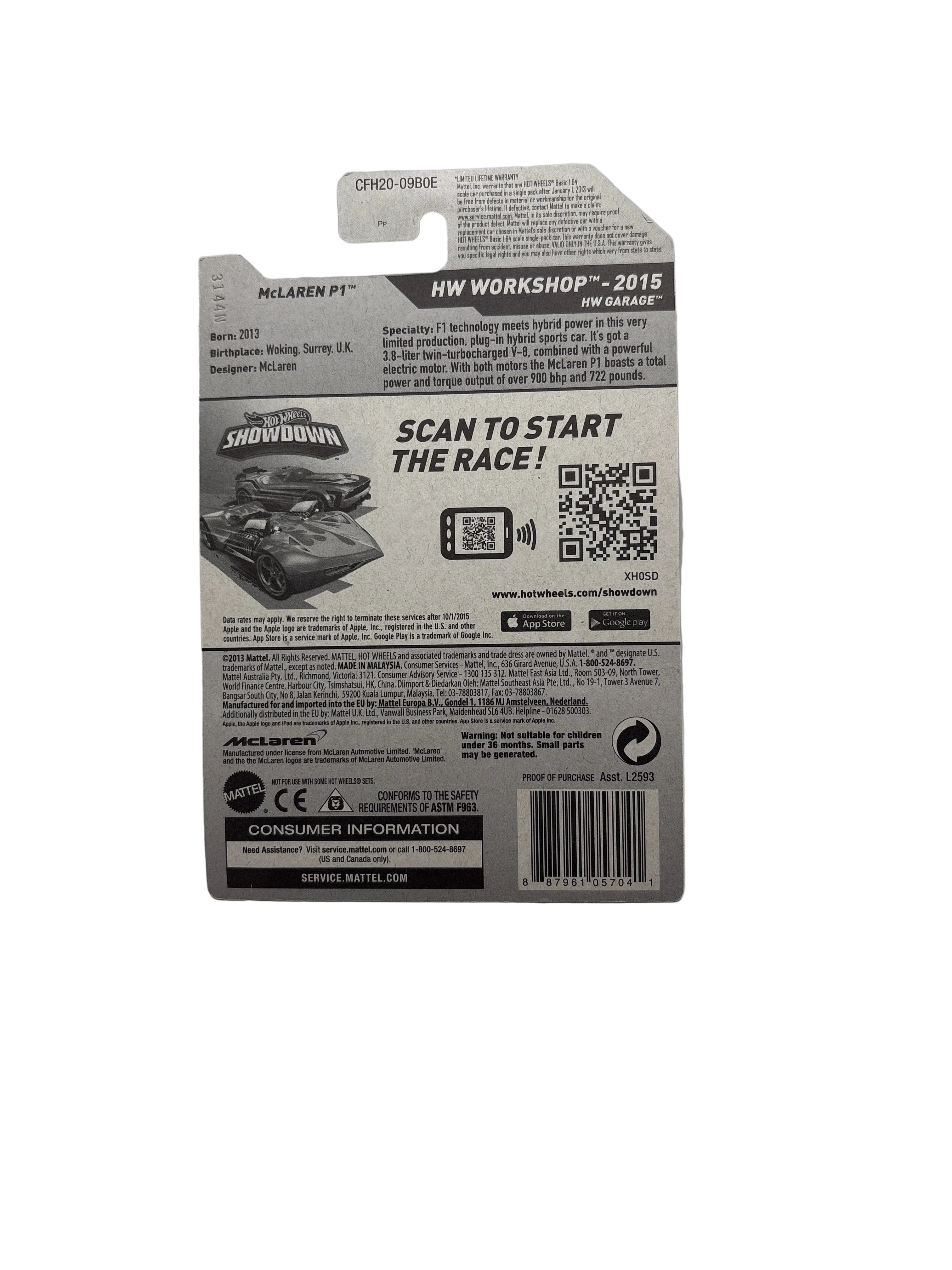 Hot Wheels McLaren P1 Diecast orange