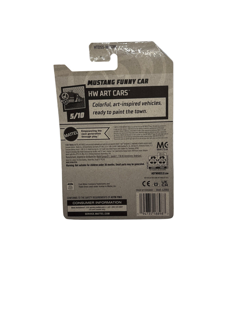 Hot Wheels Mustang Funny Car Diecast yellow