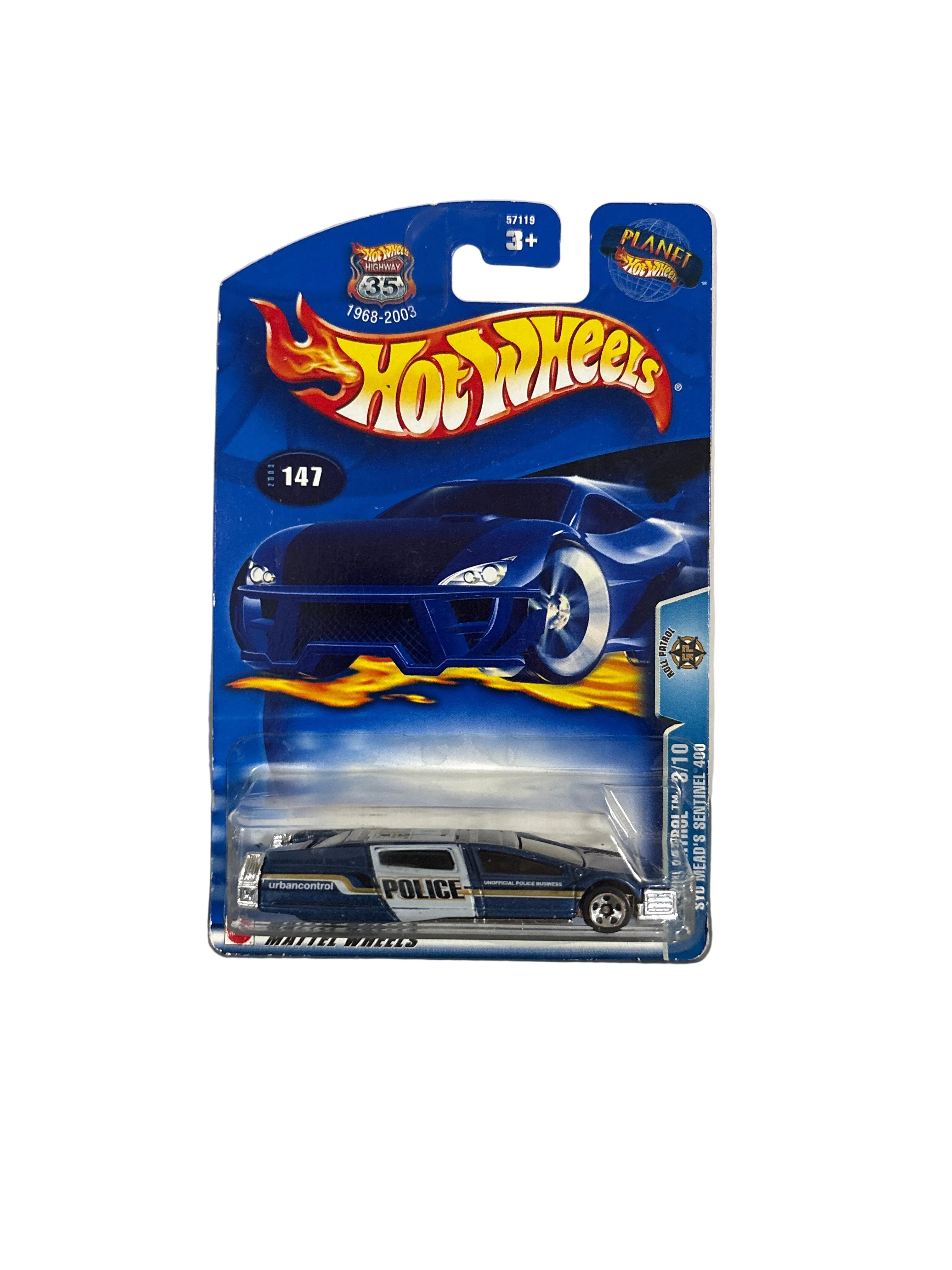 Hot Wheels Syd Mead’s Sentinel 400 Diecast blue/white