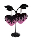 Flaming Heart Earrings