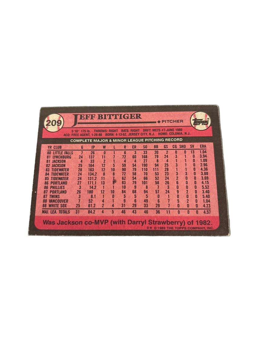 Topps Jeff Bettiger