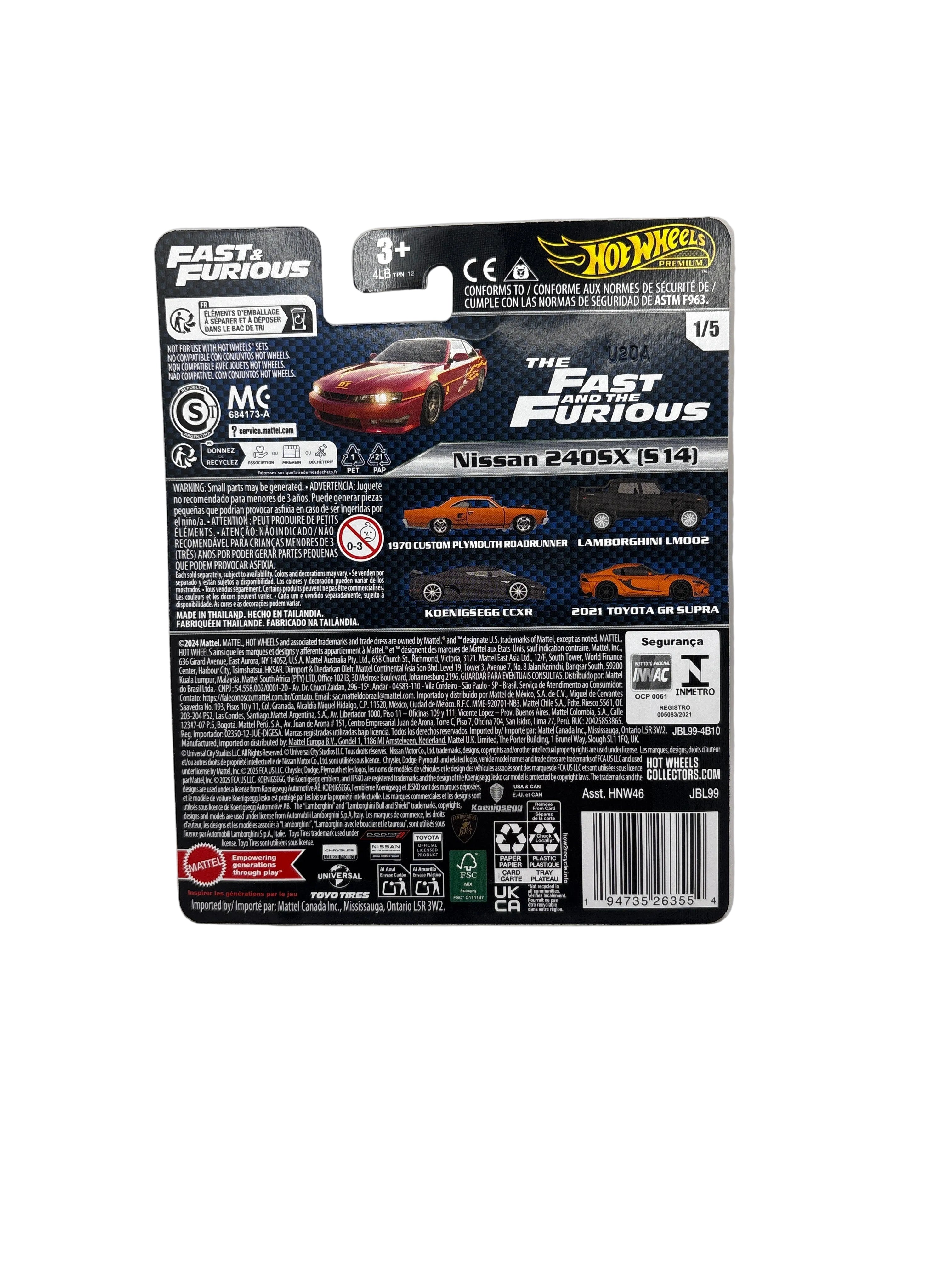Hot Wheels Nissan 240SX (S14) Diecast red