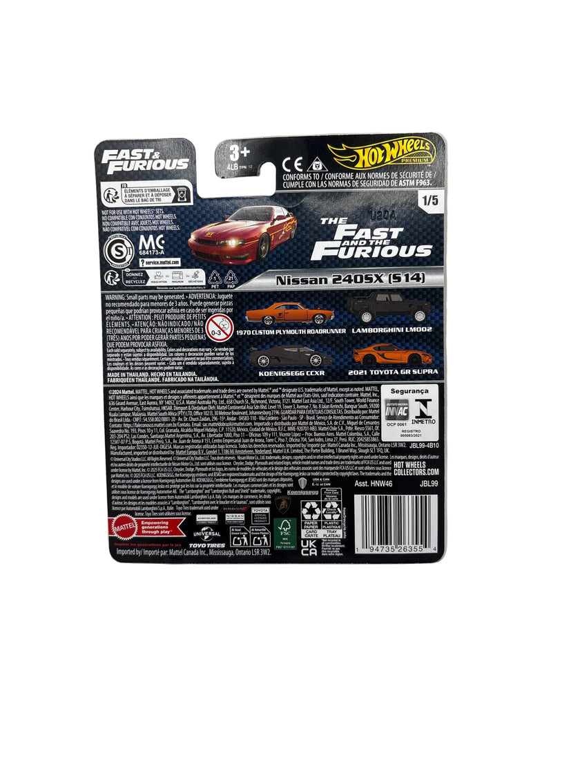 Hot Wheels Nissan 240SX (S14) Diecast red