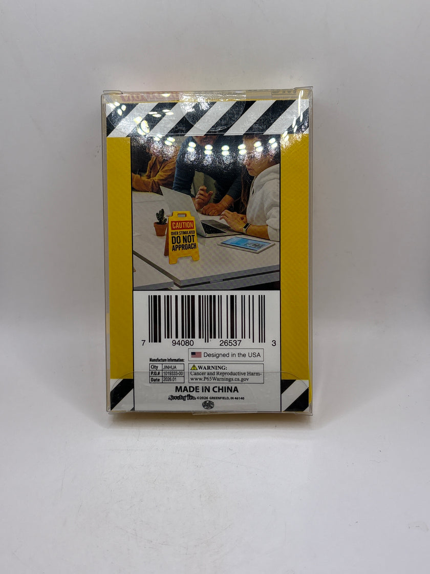 Caution Over Stimulated Do Not Approach Sign yellow