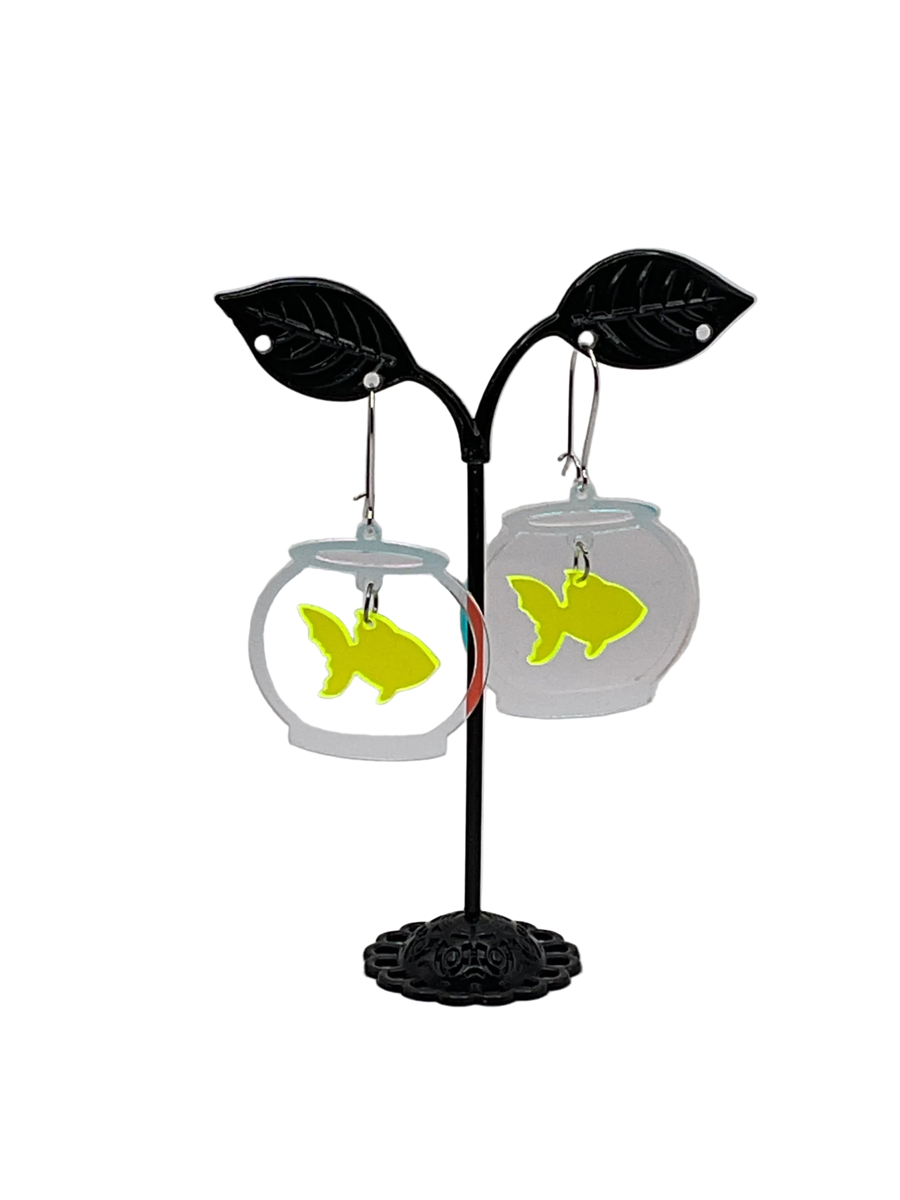 Fish bowl earrings