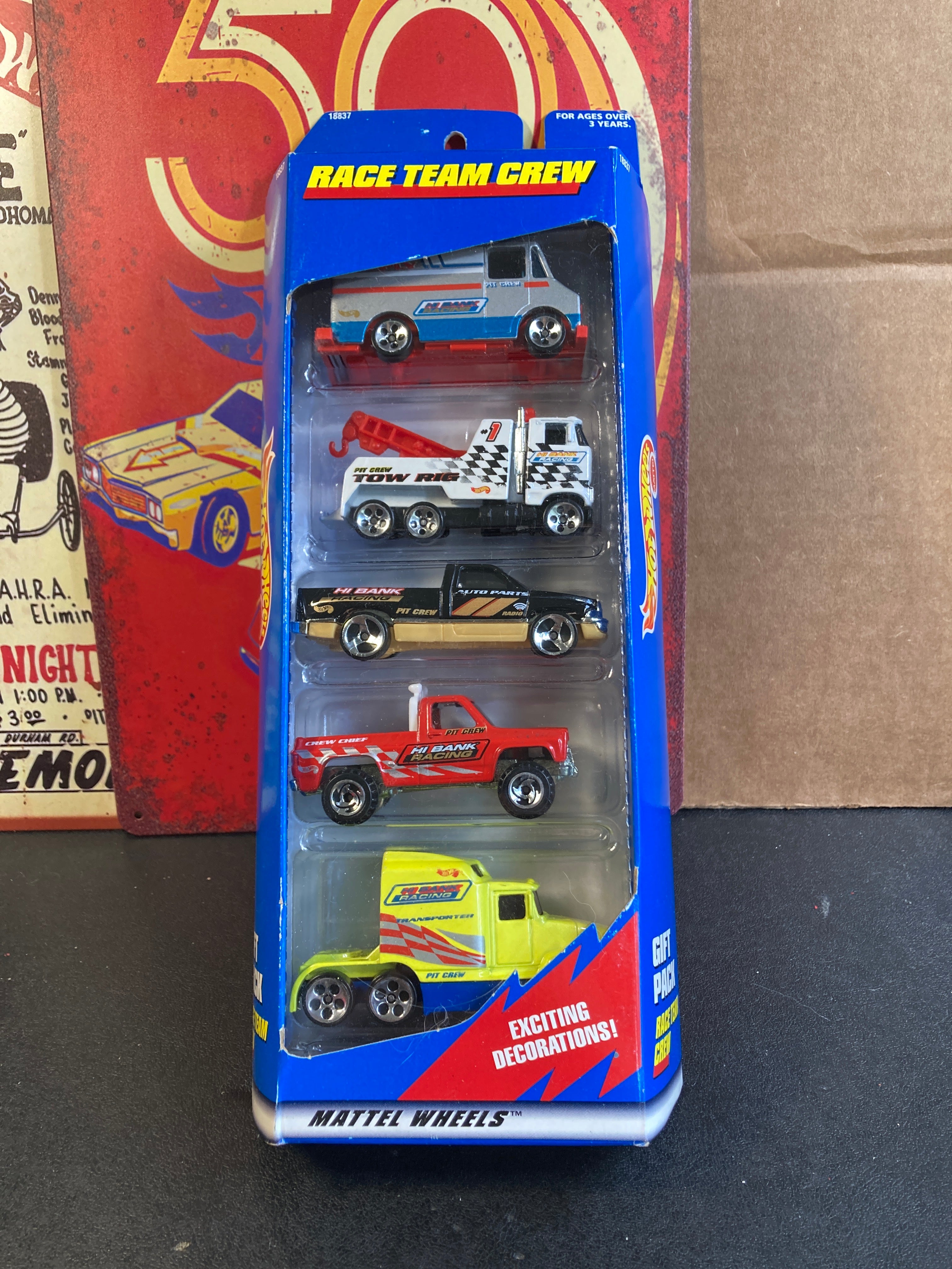 Hot Wheels Race Team 5 Pack Crew Diecast