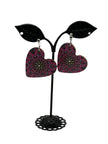 Printed Heart Earrings