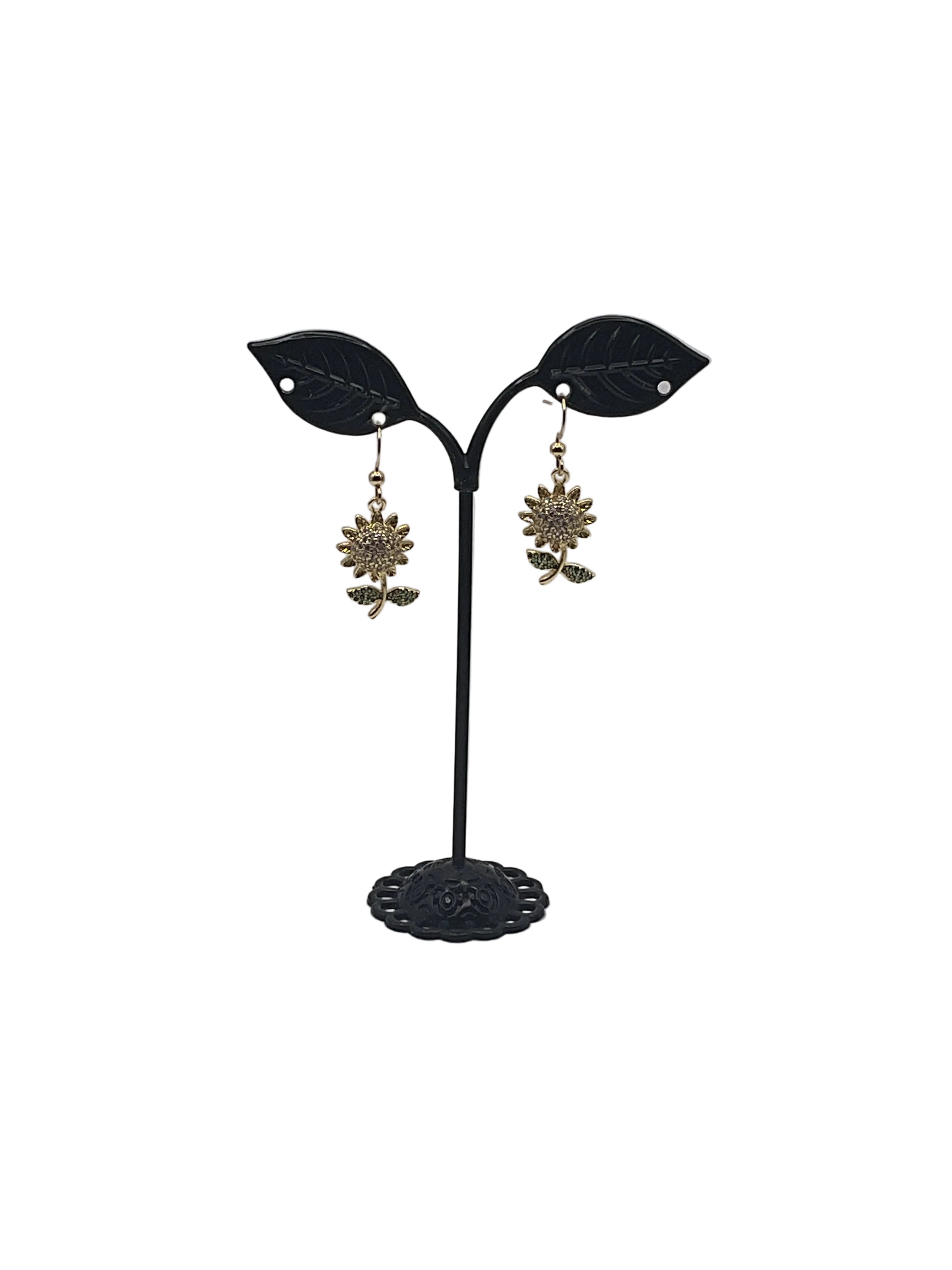 Sparkling Sunflower Earrings