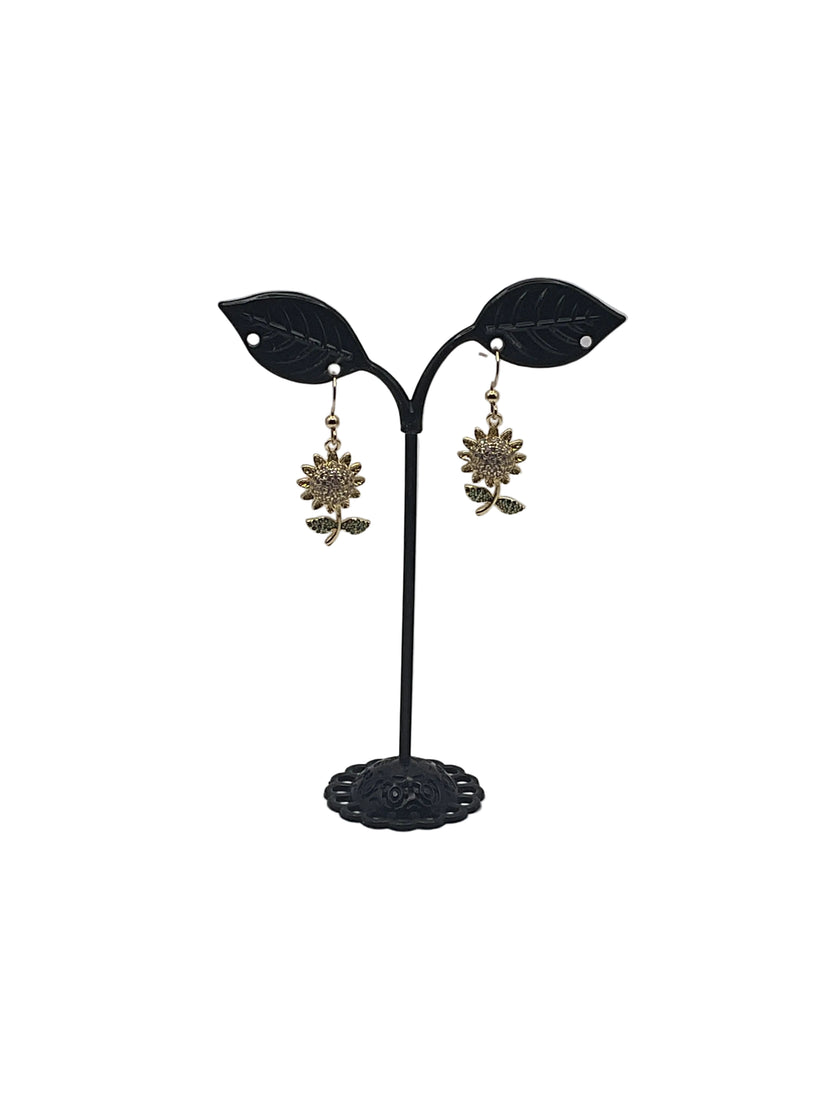 Sparkling Sunflower Earrings