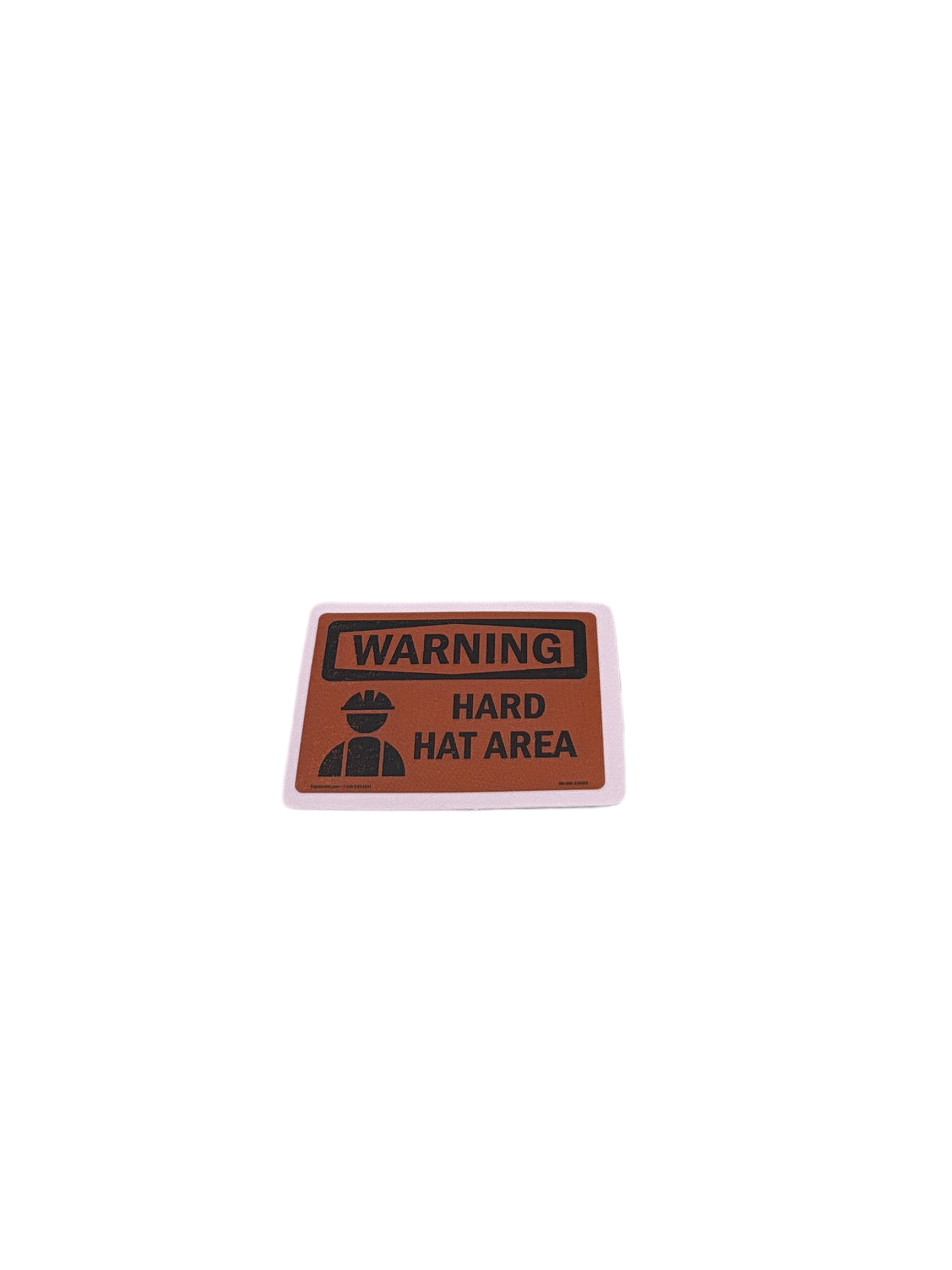 Warning Hard Hat Area Sticker + 2 Mystery Stickers