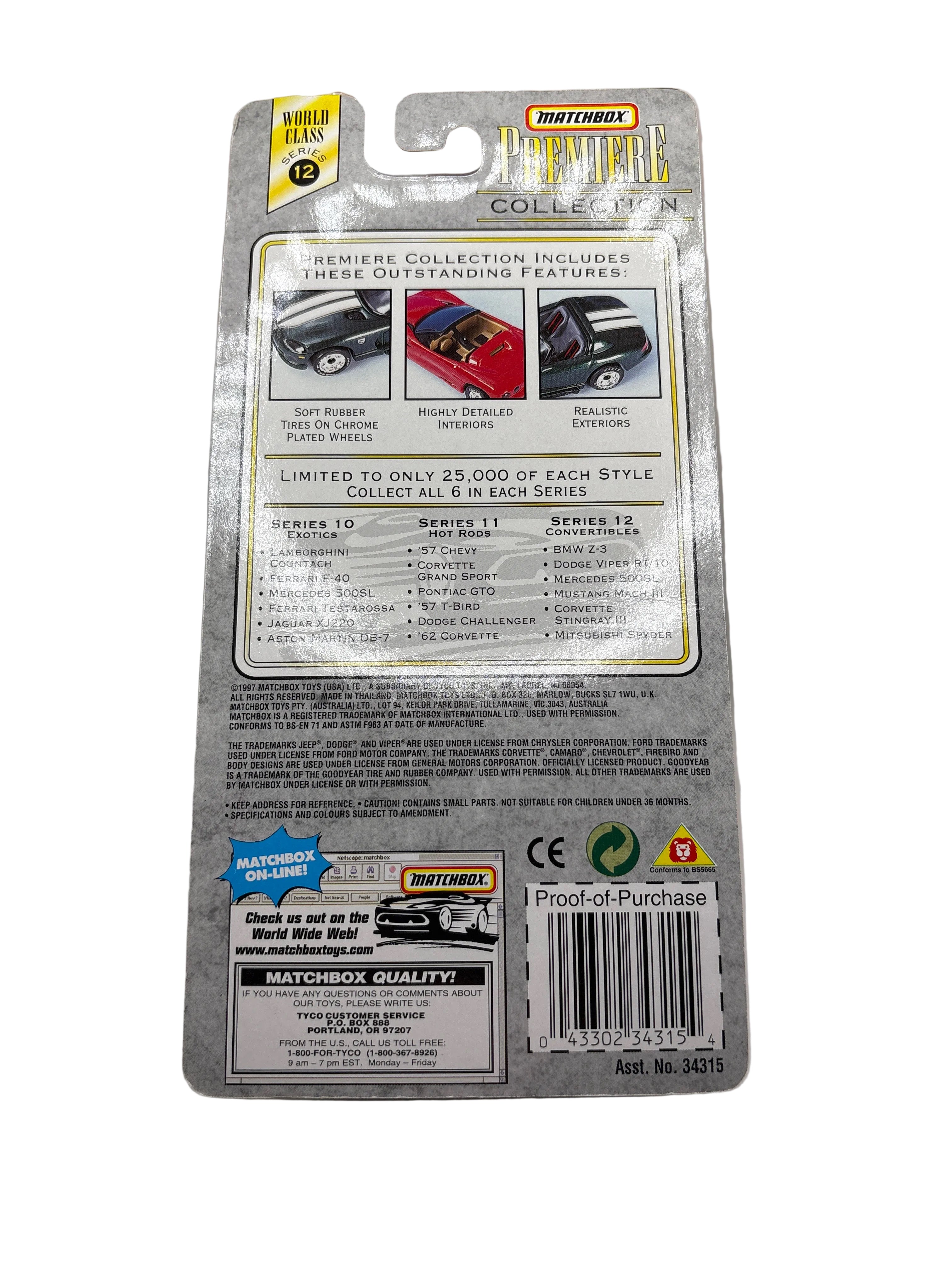 Matchbox Dodge Viper RT/10 Diecast green